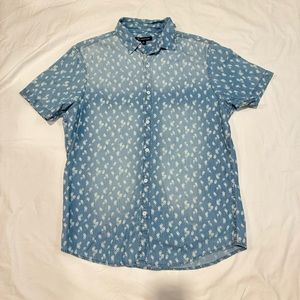International Concepts INC denim short sleeve button up shirt